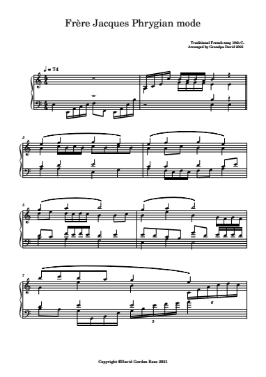 Frere Jaques Harp (Phrygian Mode) p1